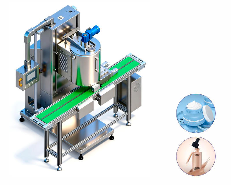 LM-KXGZ-6T automatic liquid filling production line with 6-head peristaltic filler, capping machine, labeling system and bottle handling for pharmaceuticals and cosmetics