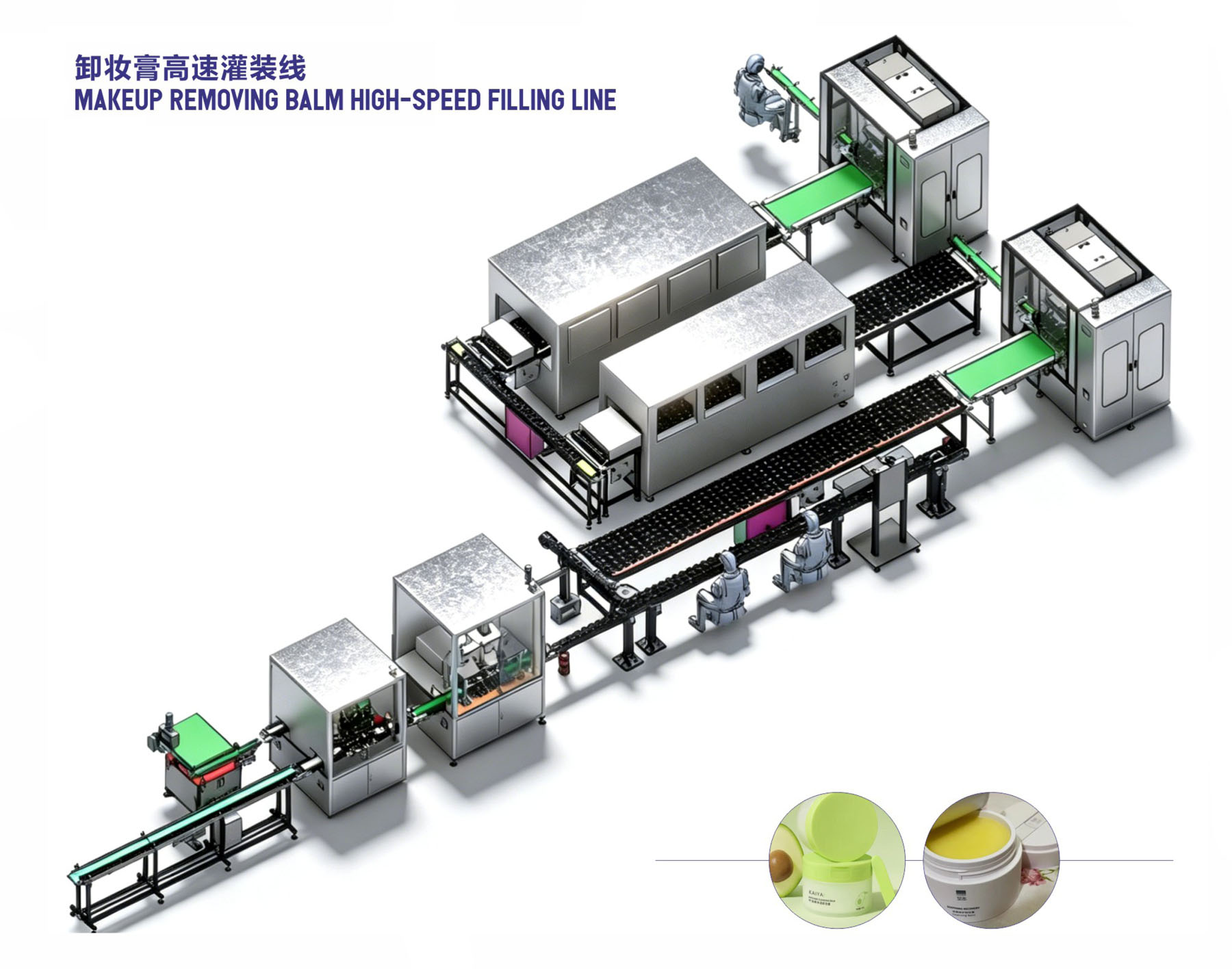 LM-KXGZ-6T automatic liquid filling production line with 6-head peristaltic filler, capping machine, labeling system and bottle handling for pharmaceuticals and cosmetics