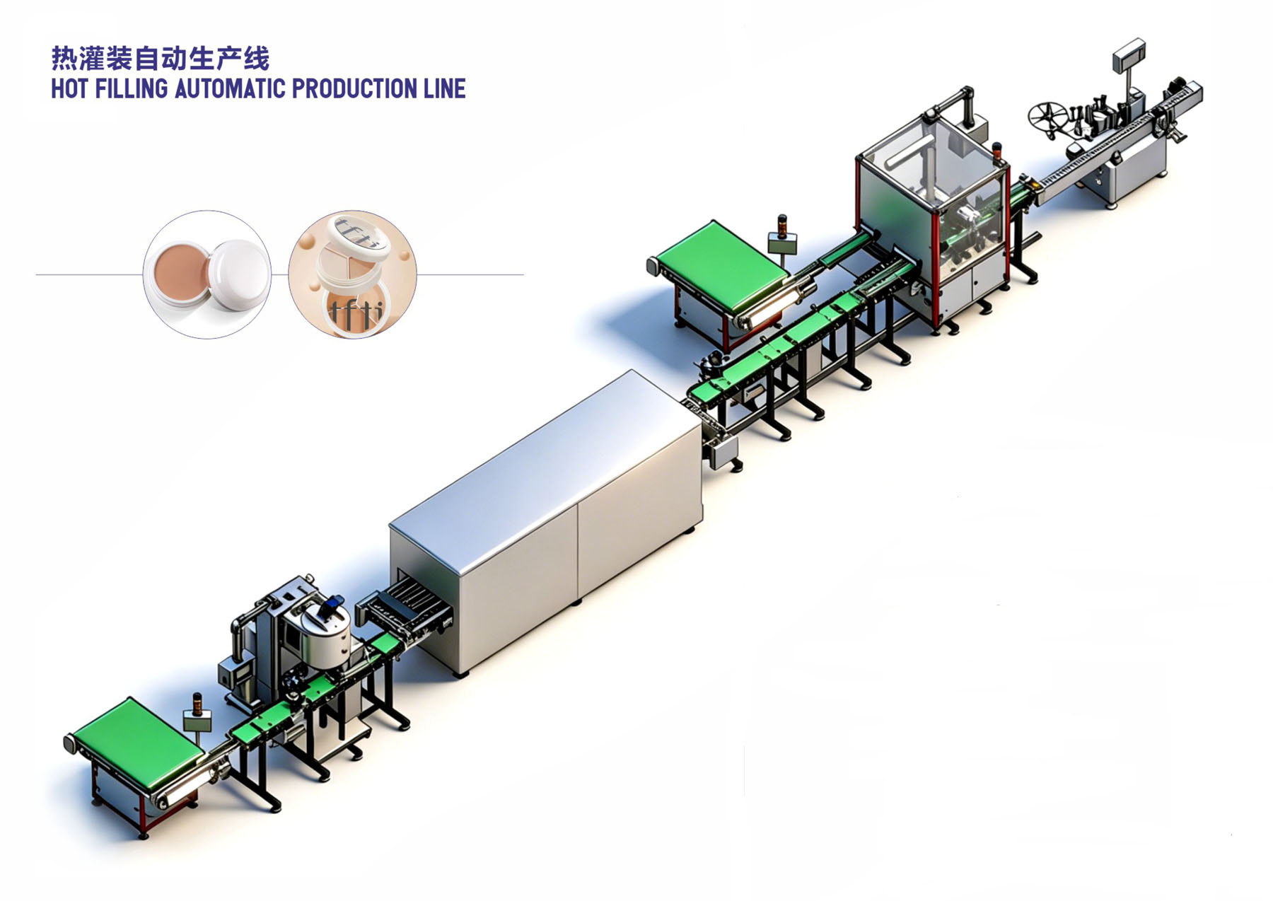 LM-KXGZ-6T automatic liquid filling production line with 6-head peristaltic filler, capping machine, labeling system and bottle handling for pharmaceuticals and cosmetics