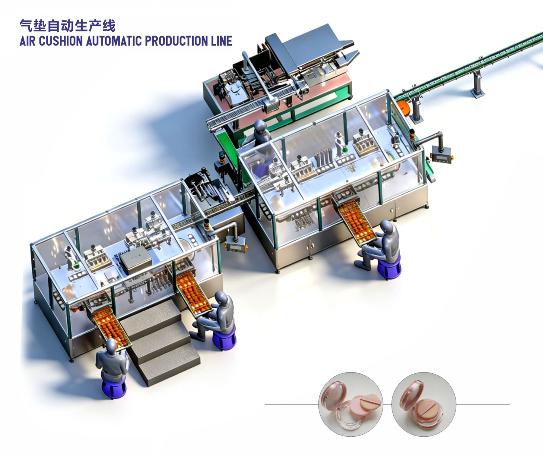 LM-KXGZ-6T automatic liquid filling production line with 6-head peristaltic filler, capping machine, labeling system and bottle handling for pharmaceuticals and cosmetics